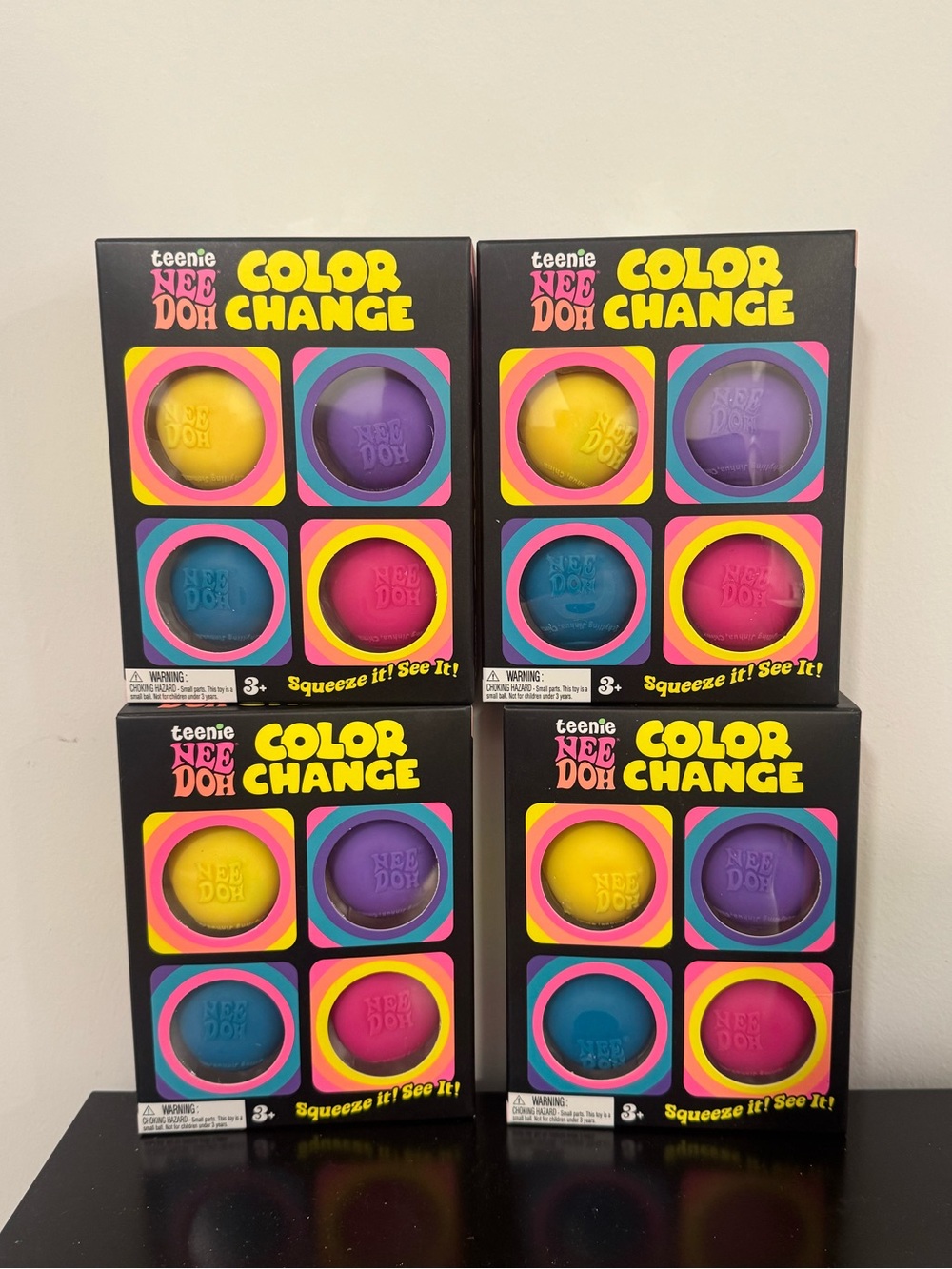 PRICE FIRM Brand new Schylling NeeDoh Teenie Color Change 4 Pack. Set of 4 boxes